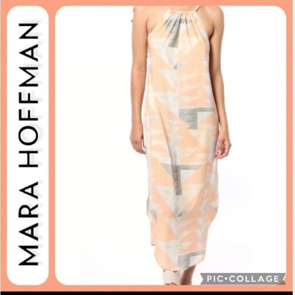 Mara Hoffman Easy Midi Sun Dress Loom Peach Size Large